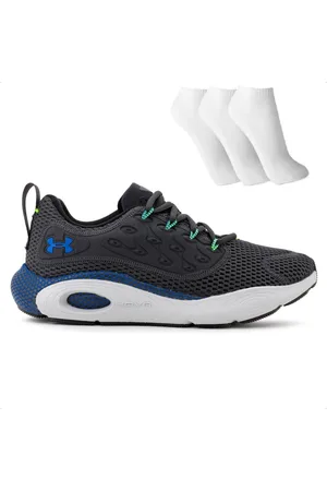 Tênis Under Armour Charged Prompt + 3 Pares de Meia Preto / Cinza