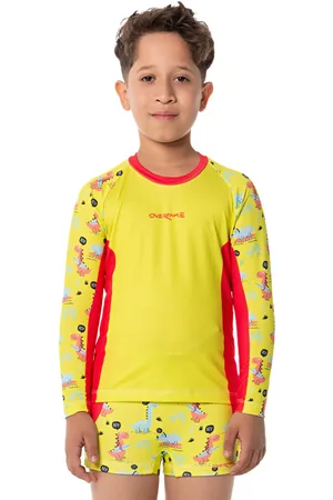 Over Fame Infantil - Conjunto Sunga com Camiseta Proteção UV 50 Praia 07 -8