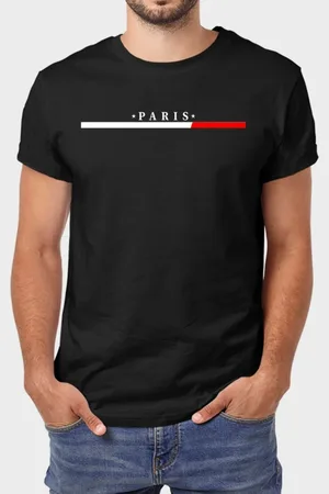 Benellys Camiseta Masculina Preta Paris Algodão Premium