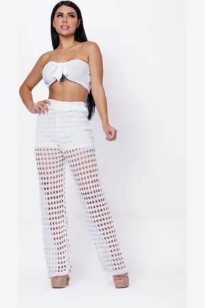 Cia do Vestido Trijunto Calça, Top e Hot Panties Tricot Palommy