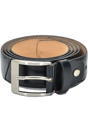FRANCA Cinto Couro Social Masculino Liso Fivela Metal Prata Versátil Casual Elegante