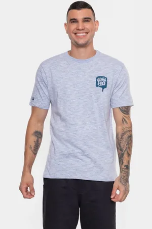 HD Hawaiian Dreams Camiseta HD Aloha Cinza Com Azul