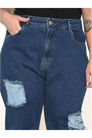 Razon Calça Feminina Plus Mom Five Pockets