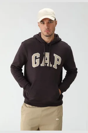 GAP Blusa de Moletom Flanelada Fechada Logo Bordado