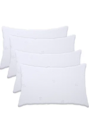 BF Colchoes Kit 4 Protetor Impermeável de Travesseiro Silencioso de Malha Premium 50x70cm BF Colchões