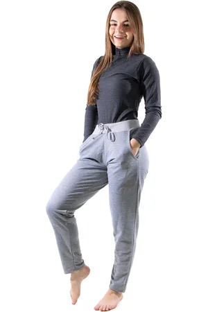 4 Estações Calça Moletinho Feminino Flanelado Lisa Inverno Cintura Alta Claro