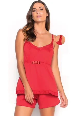 Bravaa Modas Baby Doll Amamentação Curto Feminino Fecho Mamães Liso Gestante Conforto 275