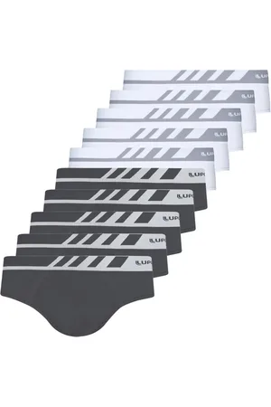 LUPO Kit com 10 Cuecas Slip 691-002 Chumbo