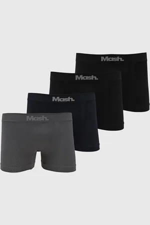Mash Kit 4pçs Cueca Boxer Sem Costura Preta