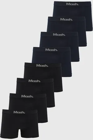 Mash Kit 8pçs Cueca Boxer Sem Costura Preta