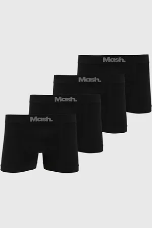 Mash Kit 4pçs Cueca Boxer Sem Costura Preta