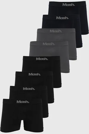 Mash Kit 8pçs Cueca Boxer Sem Costura Preta