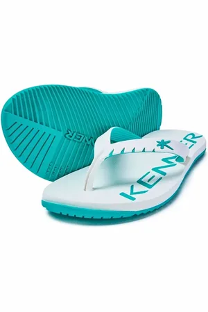 KENNER Chinelo Sandália Branco e Verde