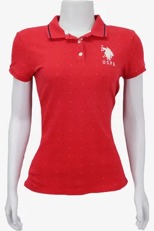 Camisa Polo Feminina U.S. Polo Assn. Piquet Básica U.S. Polo Assn.  Authentic Preta