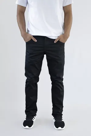 Versatti Calça Sarja Masculina Preta Roma II
