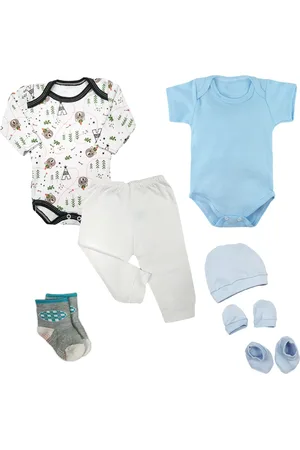 Koala Baby Infantil - Kit Roupas de 7 Peças Body e Mijão e Acessórios