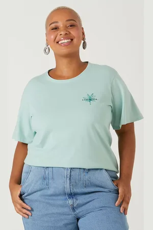 Malwee Plus Blusa Feminina Plus Size Clorofila Malha Natural Color