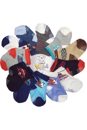 Koala Baby Kit 3 Meias Varias Cores 0-12 Meses Antiderrapante