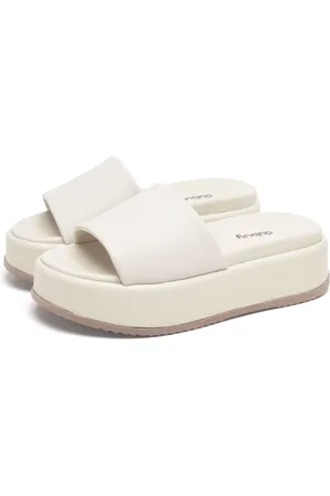 DUBUY Papete Chinela Tamanco Feminino 2062FG Off-White
