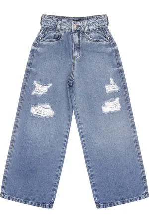 Look Jeans Infantil - Calça Juvenil Wide Leg Jeans