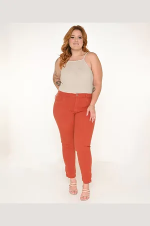 Razon Calça Feminina Sarja Plus Skinny Ocre