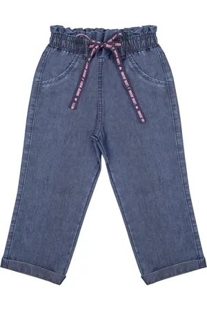 Look Jeans Infantil - Calça Reta Leve Jeans