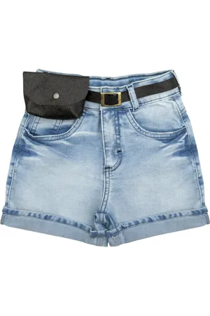 Look Jeans Infantil - Shorts Juvenil Cós Alto Jeans
