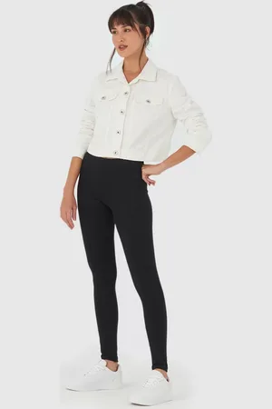 Malwee Calça Legging Básica Feminina Cintura Média Em Algodão