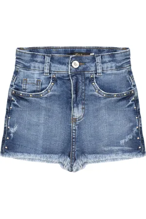 Look Jeans Infantil - Shorts Juvenil c/ Tachas Jeans
