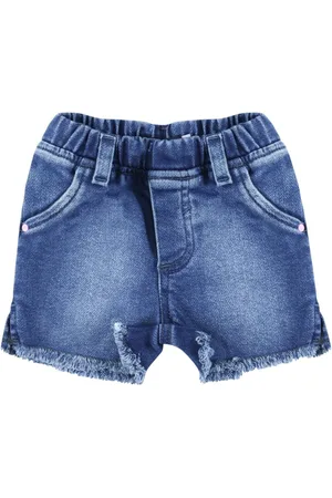 Look Jeans Infantil - Shorts Moletom Jeans