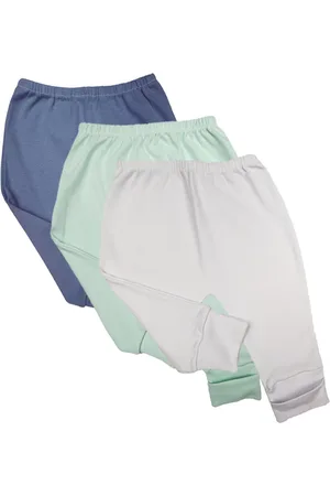 Koala Baby Infantil - Kit Roupa de 3 Peças Calça Mijão Suedine Liso Vira Pé