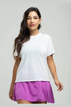 Vicbela Blusa Feminina Manga Curta Fitness Tecido DryFit