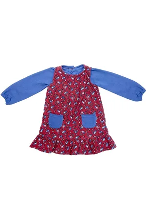 Look Jeans Infantil - Vestido c/ Blusinha Veludo