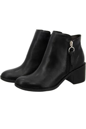 Retta Shoes Bota Retta Cano Curto Zíper Argola Preta