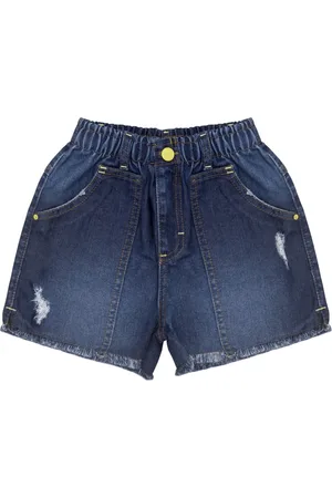Look Jeans Infantil - Shorts Juvenil Elástico Jeans