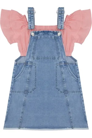 Look Jeans Infantil - Salopete Juvenil c/ Blusinha Jeans