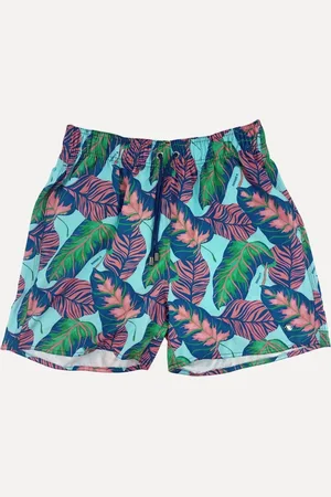 Sergio K. Short Masculino Beachwear Folhagem Claro