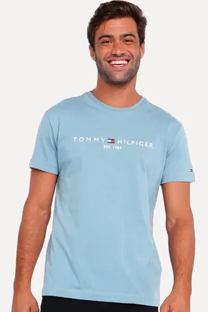 Tommy Hilfiger Camiseta Masculina Core Logo Tee Claro