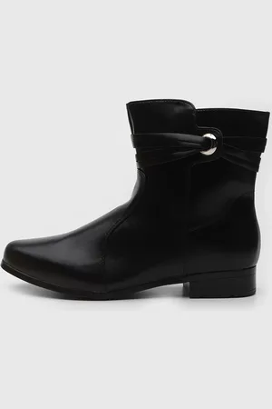 MOONCITY Bota Cano Baixo Preta