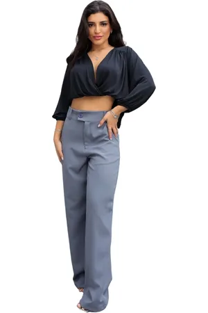 Cia do Vestido Calça Alfaiataria Wide Leg