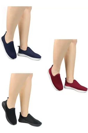 Tati Ana calçados Kit 3 Pares Tênis Feminino Casual Calce Fácil Detalhe Trazeiro