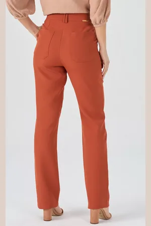 PKS Calça Alfaiataria Reta Terracota