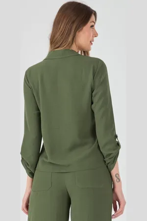 PKS Camisa Manga Longa Bolso Bordado