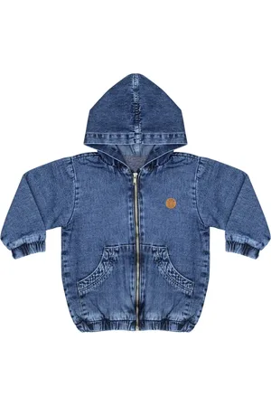 Look Jeans Infantil - Jaqueta Vintage Capuz Jeans