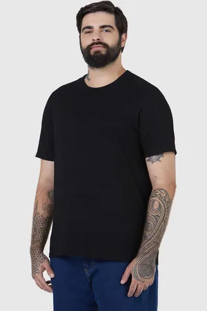 Malwee Plus Camiseta Básica Masculina Plus Size Decote Redondo Em Algodão