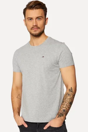Tommy Hilfiger Camiseta Masculina Slim C-neck Logo Flag Mescla
