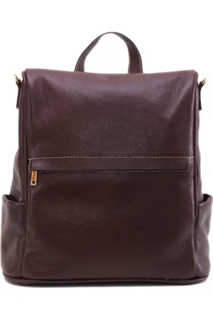 SN Couros Mochila Antifurto Feminina Marrom