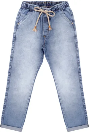Look Jeans Infantil - Calça Juvenil c/ Elástico Jeans