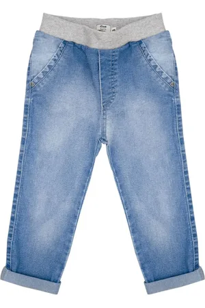 Look Jeans Infantil - Calça c/ Punho Jeans
