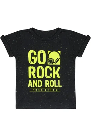 Look Jeans Infantil - Camiseta Manga Curta Preta